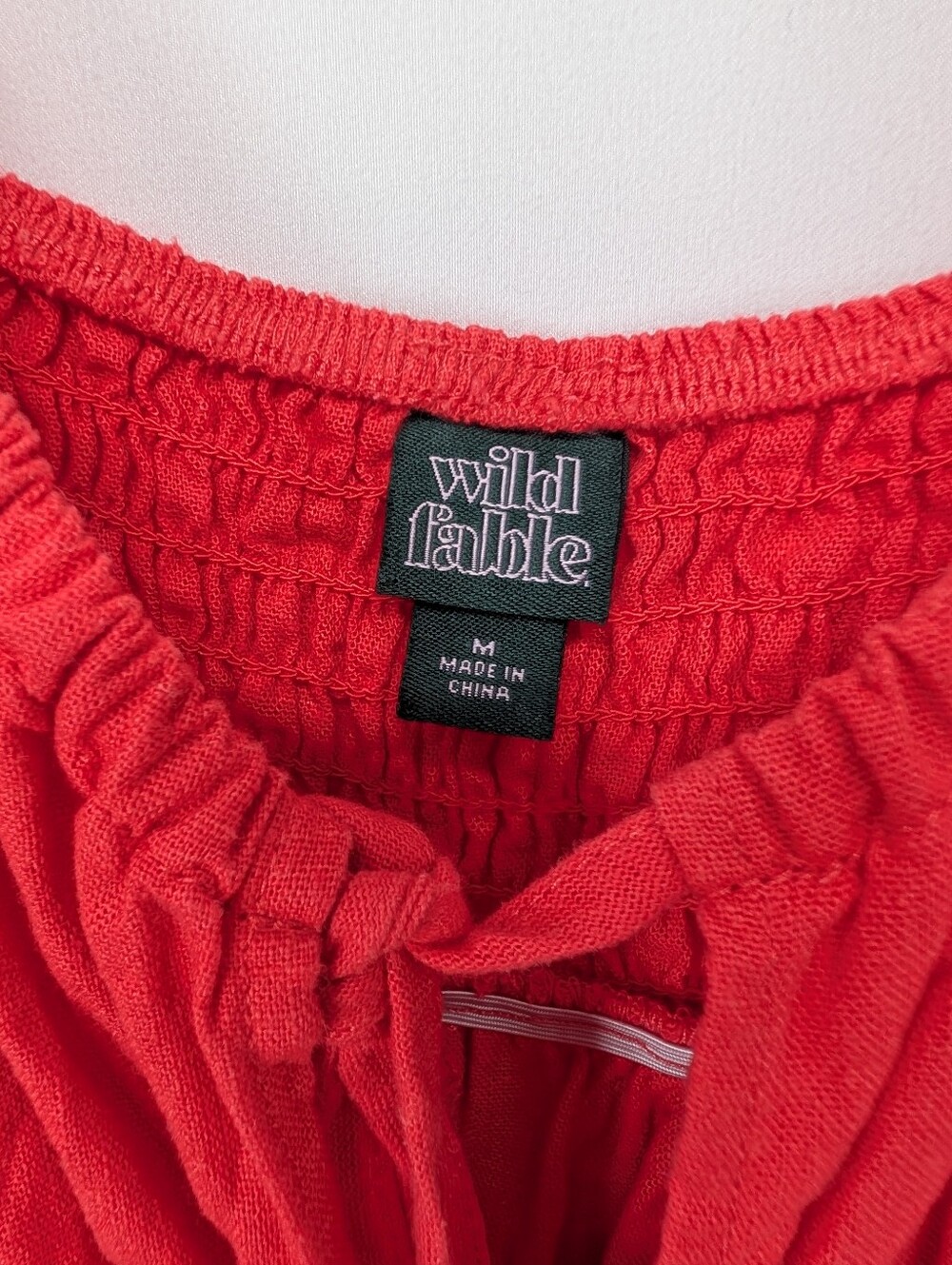 Wild Fable Linen Blend Red Strappy Babydoll Mini Dress Size Medium - Picture 5 of 7